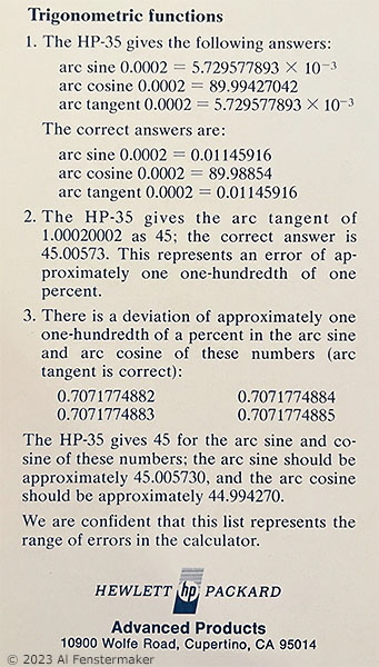 HP35 problem with trigonometric functions