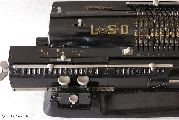 Original Odhner LUSID sd Sterling currency calculator