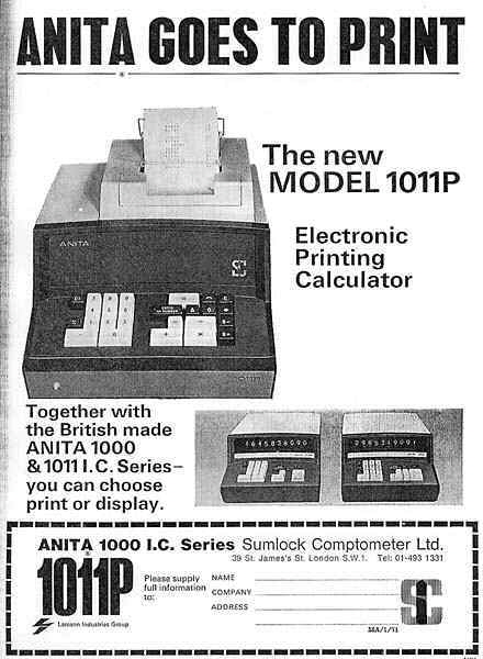 Anita 1011P advertisement Anita 1011P advertisement