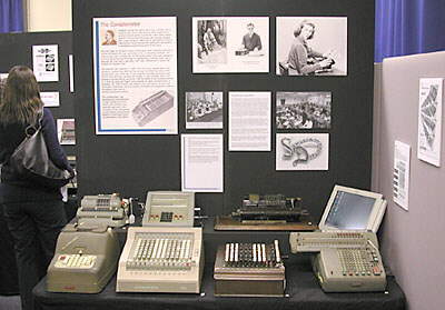 Mechanical calculator display.