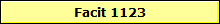 Facit 1123