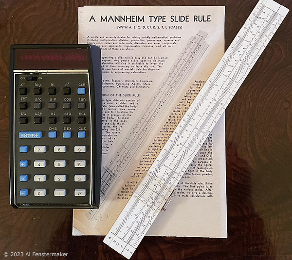 HP35 & slide rule