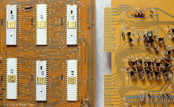 Circuit boards close up