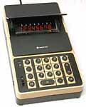 Portable electronic calculator