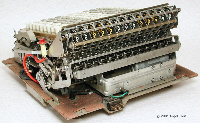 Inside Sumlock Comptometer 993s