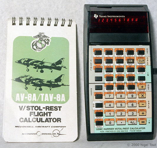 USMC Harrier VSTOL/REST Calculator