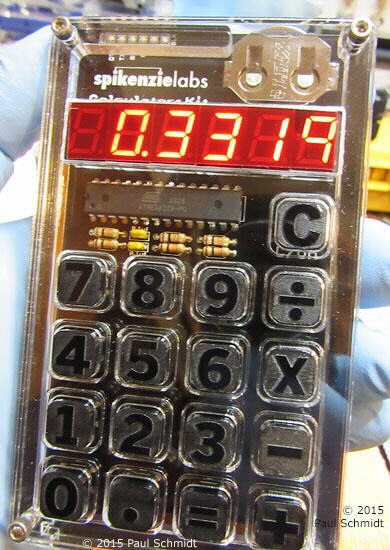 Testing the assembled calculator kit