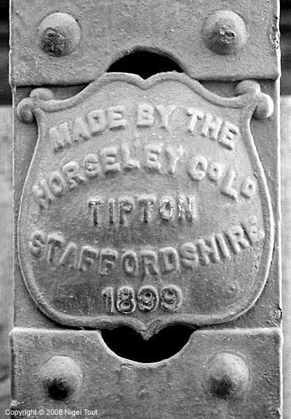 Leicester Central station builders plate, Horsely Co., Tipton Leicester Central station builders plate, Horsely Co., Tipton