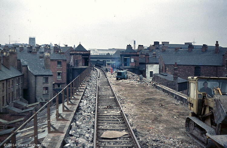 Arkwright Street station being demolished, Nottingham