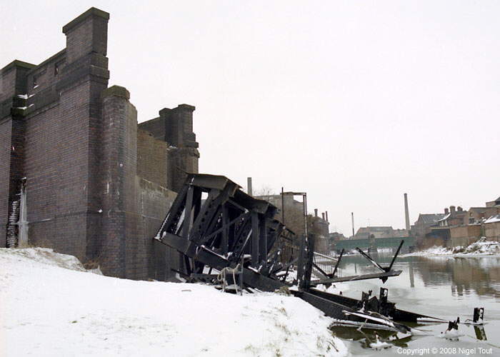 bridge, GCR, under demolition  bridge, GCR, under demolition