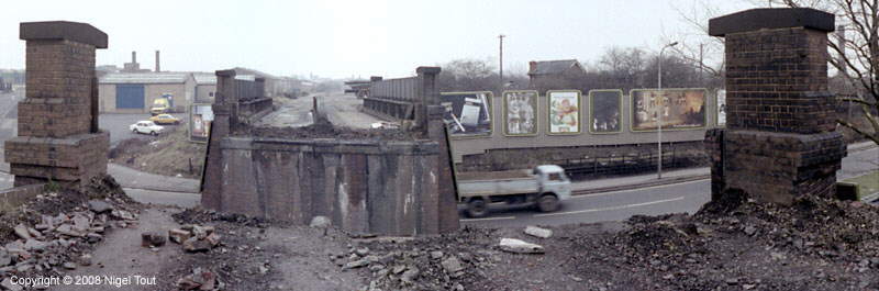 Blackbird Road bridge, GCR, under demolition Blackbird Road bridge, GCR, under demolition