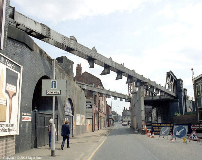 Northgate Street bridge under demolition, GCR, Leicester Northgate Street bridge under demolition, GCR, Leicester