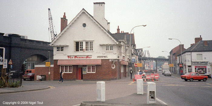 Van Damme Bar with Northgate Street bridge under demolition, GCR, Leicester Van Damme Bar with Northgate Street bridge under demolition, GCR, Leicester