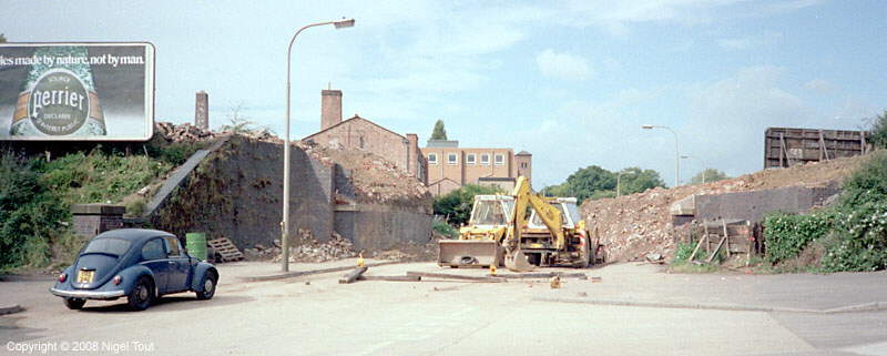 Beaumont Leys Lane bridge, GCR, under demolition Beaumont Leys Lane bridge, GCR, under demolition