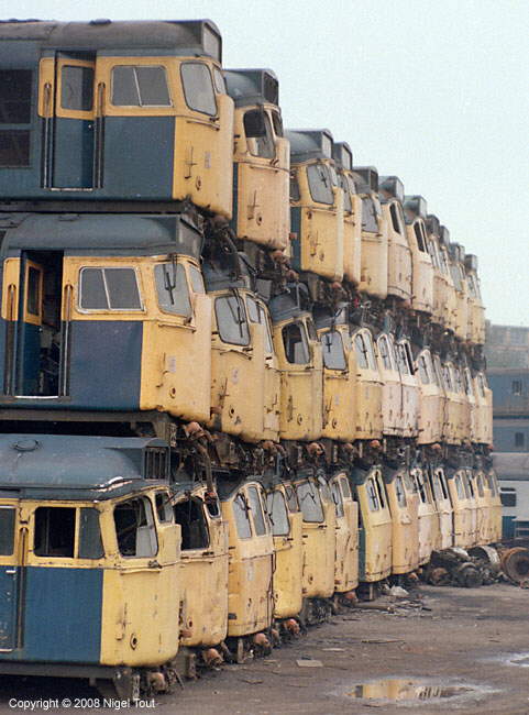 Vic Berry's scrapyard, GCR Leicester, with Class 25 and Class 27 diesel locomotives Vic Berry's scrapyard, GCR Leicester, with Class 25 and Class 27 diesel locomotives
