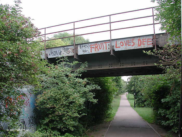 Bridge on ex-Midland railway over the Great Central Way, Leicester Bridge on ex-Midland railway over the Great Central Way, Leicester