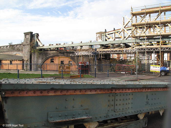 Braunstone Gate bridge “Bowstring” bridge under demolition, GCR Braunstone Gate bridge “Bowstring” bridge under demolition, GCR