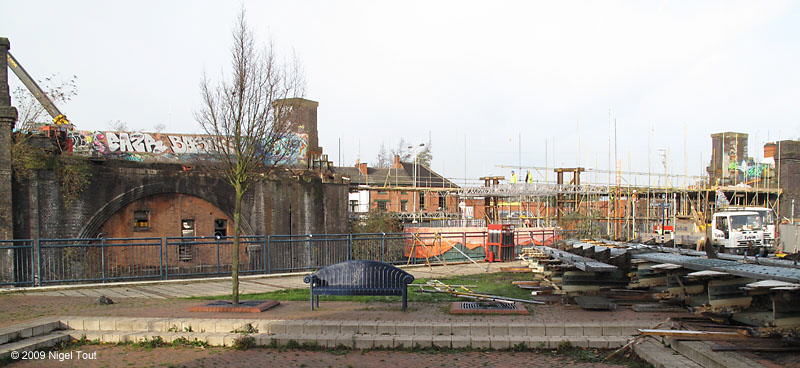 Braunstone Gate bridge “Bowstring” bridge demolished, GCR