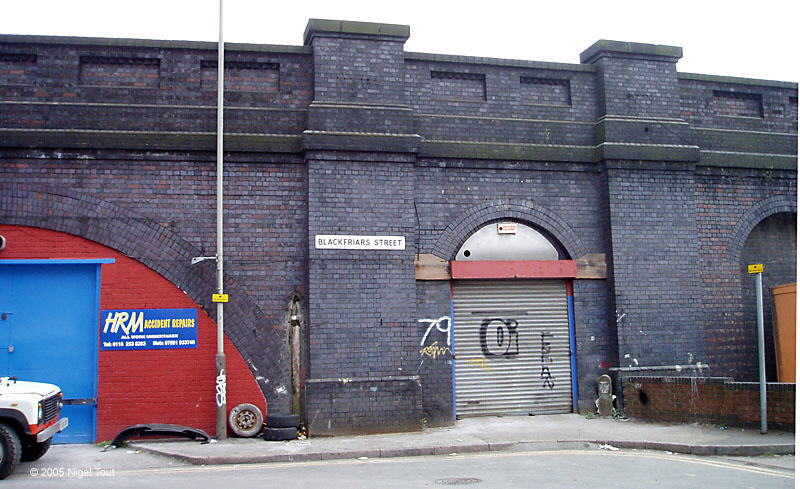 Entrance to chamber with Roman mosaic, Great Central station, Leicester