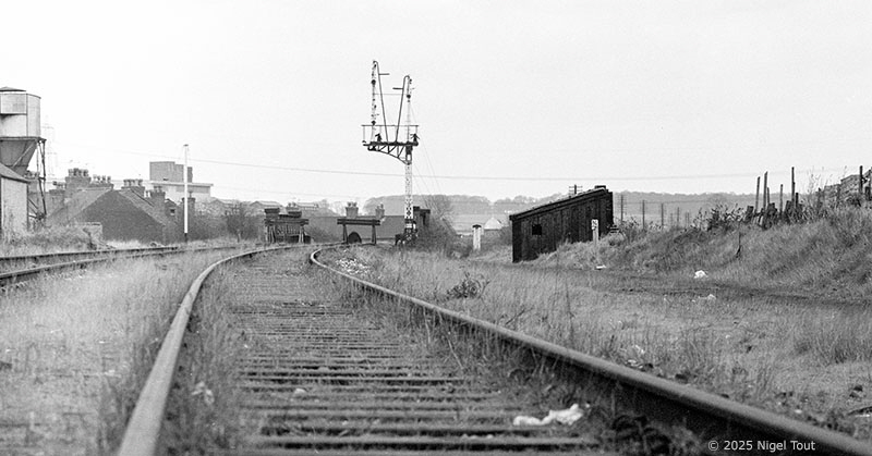 Thw view north, Loughborough, 1973