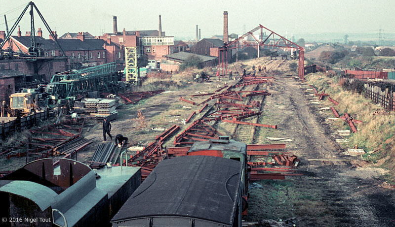 GCR Loughborough Central locomotive shed under construction, 1973 GCR Loughborough Central locomotive shed under construction, 1973
