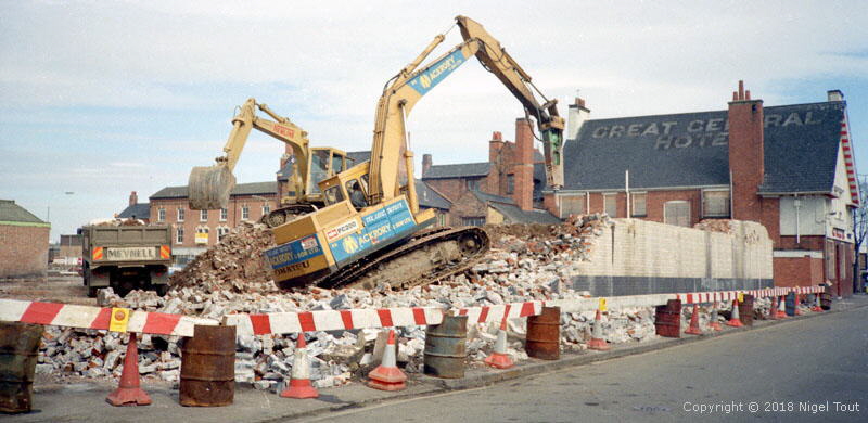 GCR viaduct Soar Lane demolition & Great Central Hotel, Leicester GCR viaduct Soar Lane demolition & Great Central Hotel, Leicester