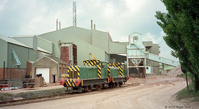 Ruston Hornsby diesel shunters at Hotchley Hill gypsum works Ruston Hornsby diesel shunters at Hotchley Hill gypsum works