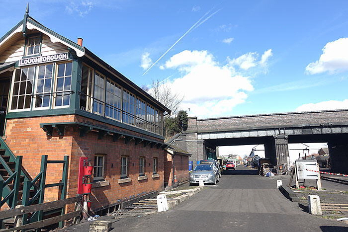 GCR 'Bridging the Gap' route of new track past signal box GCR 'Bridging the Gap' route of new track past signal box