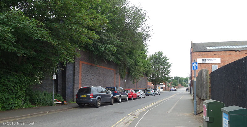 End of GCR viaduct, Soar Lane, Leicester End of GCR viaduct, Soar Lane, Leicester