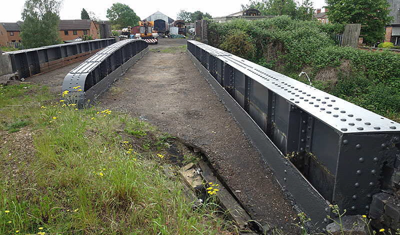 GCR canal bridge with parapet refurbishment started GCR canal bridge with parapet refurbishment started