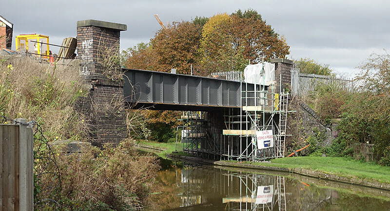 GCR canal bridge with main girder refurbishment started GCR canal bridge with main girder refurbishment started