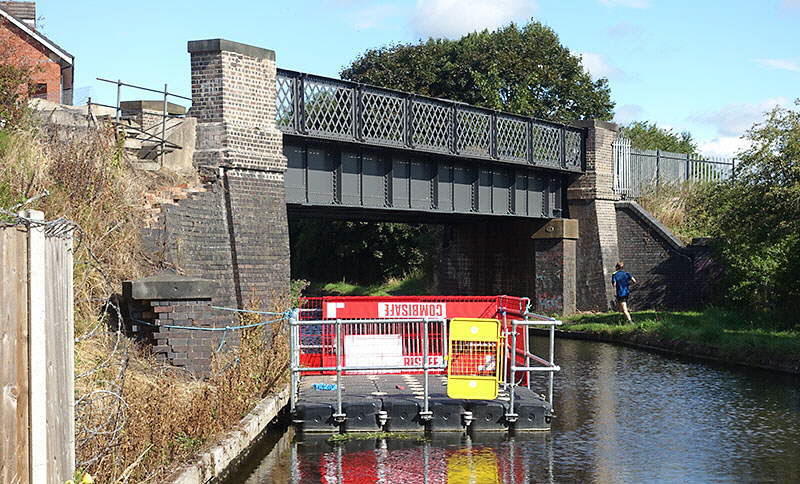 GCR canal bridge with refurbished balustrades GCR canal bridge with refurbished balustrades