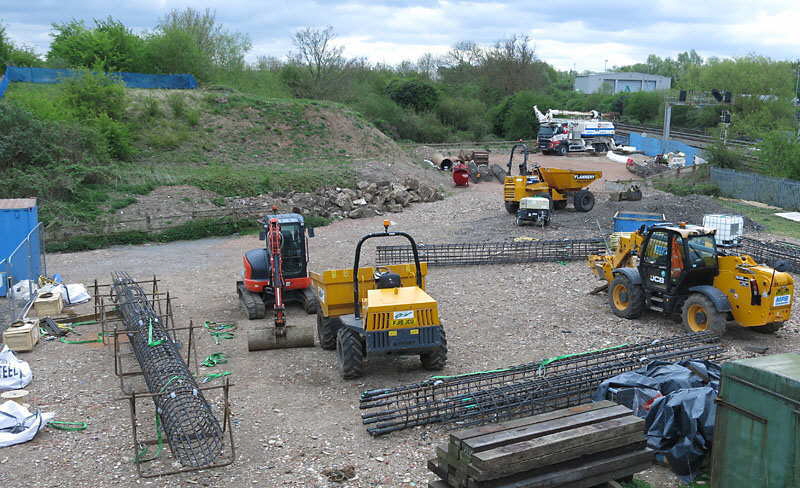GCR Bridging the Gap - north embankment piling preparation GCR Bridging the Gap - north embankment piling preparation
