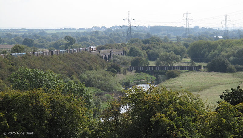 Class 66, gypsum empties Loughborough Meadows