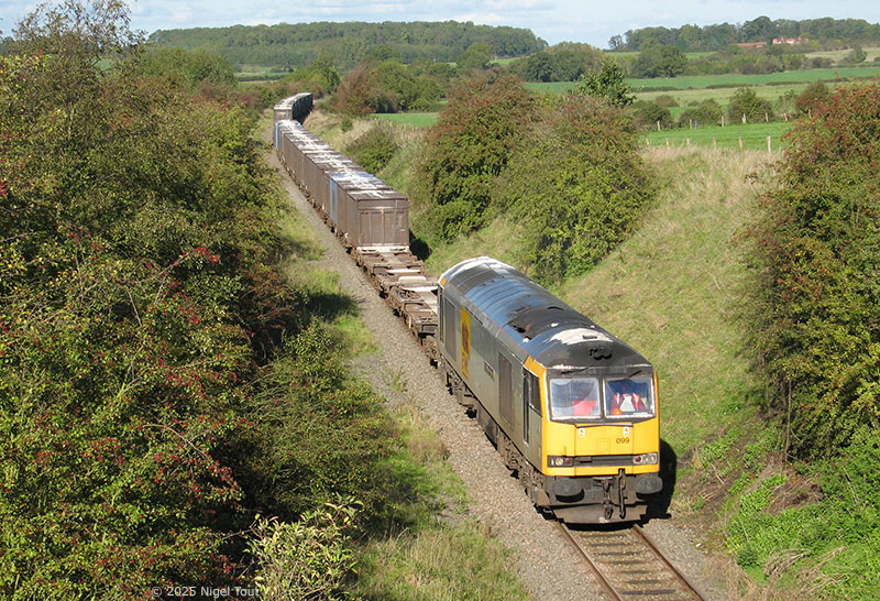 60099 with gypsum empties, Stanford