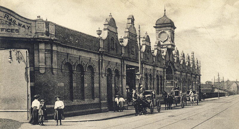 Leicester Central station postcard1910 Leicester Central station postcard1910