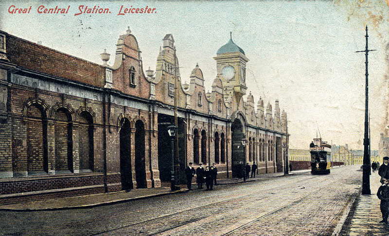 Leicester Central station postcard1910 Leicester Central station postcard1910