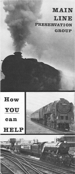 Main Line Preservation Group leaflet Main Line Preservation Group leaflet